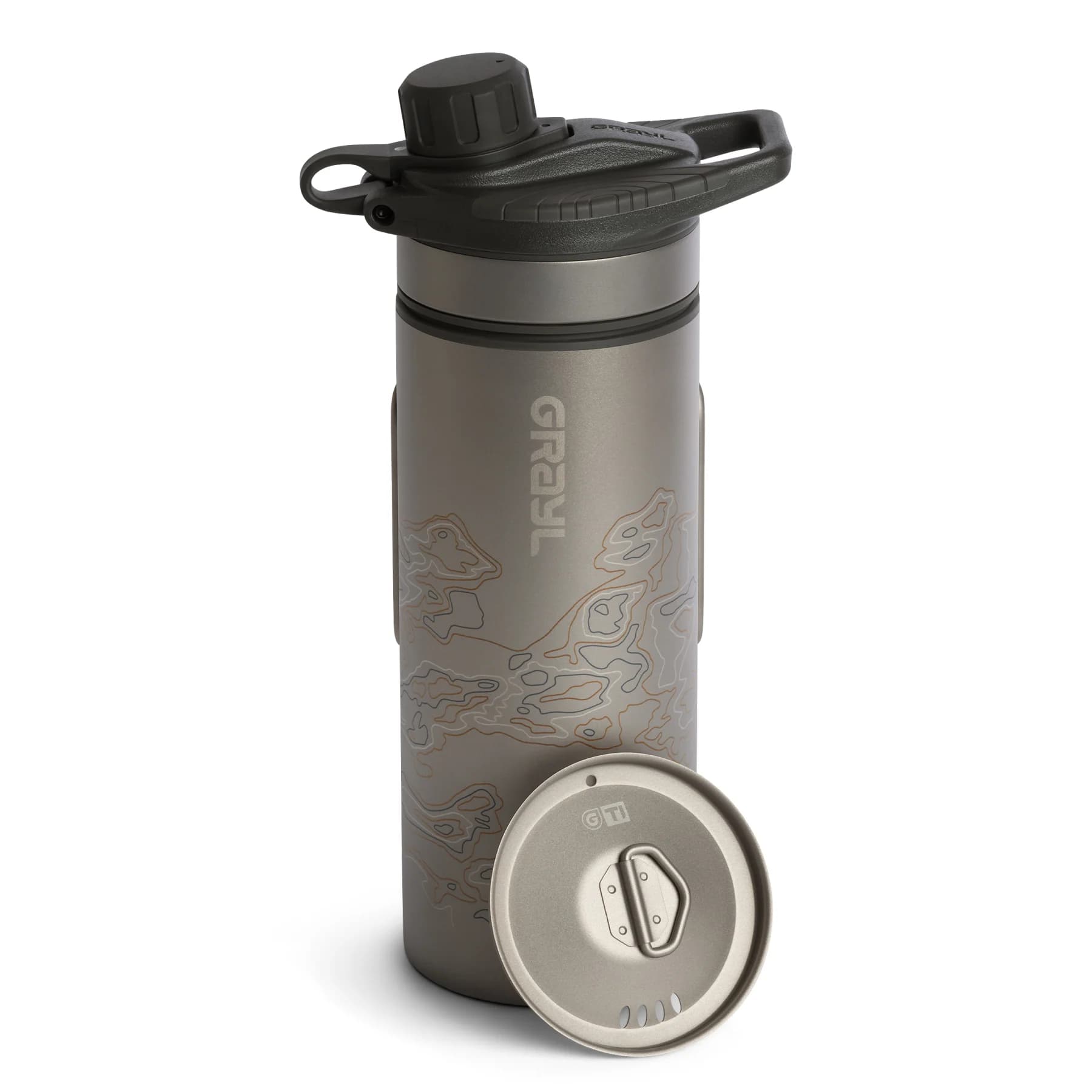 Grayl GeoPress Ti Filter & Purifier Bottle Plus Cook Lid