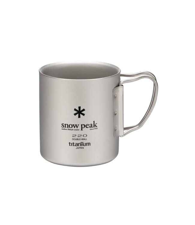 Snow Peak Ti-Double Wall Cup 220 Folding Hand